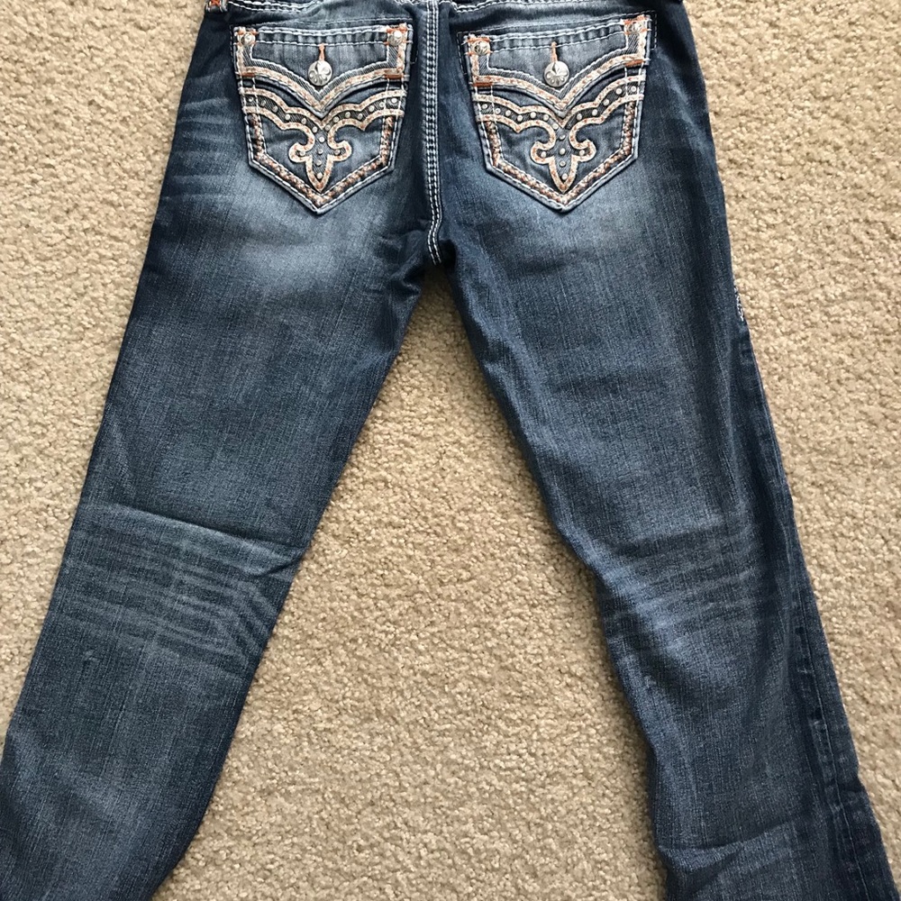 Rock Revival Delara mid rise Capri Sz 25 - Picture 2 of 2